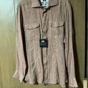 NWT Mens Joseph Abound 100% Linen Heritage Top Shirt M